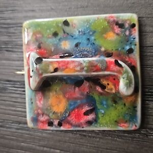 The Letter "J" Resin Tile Pendant with Acrylic Paint